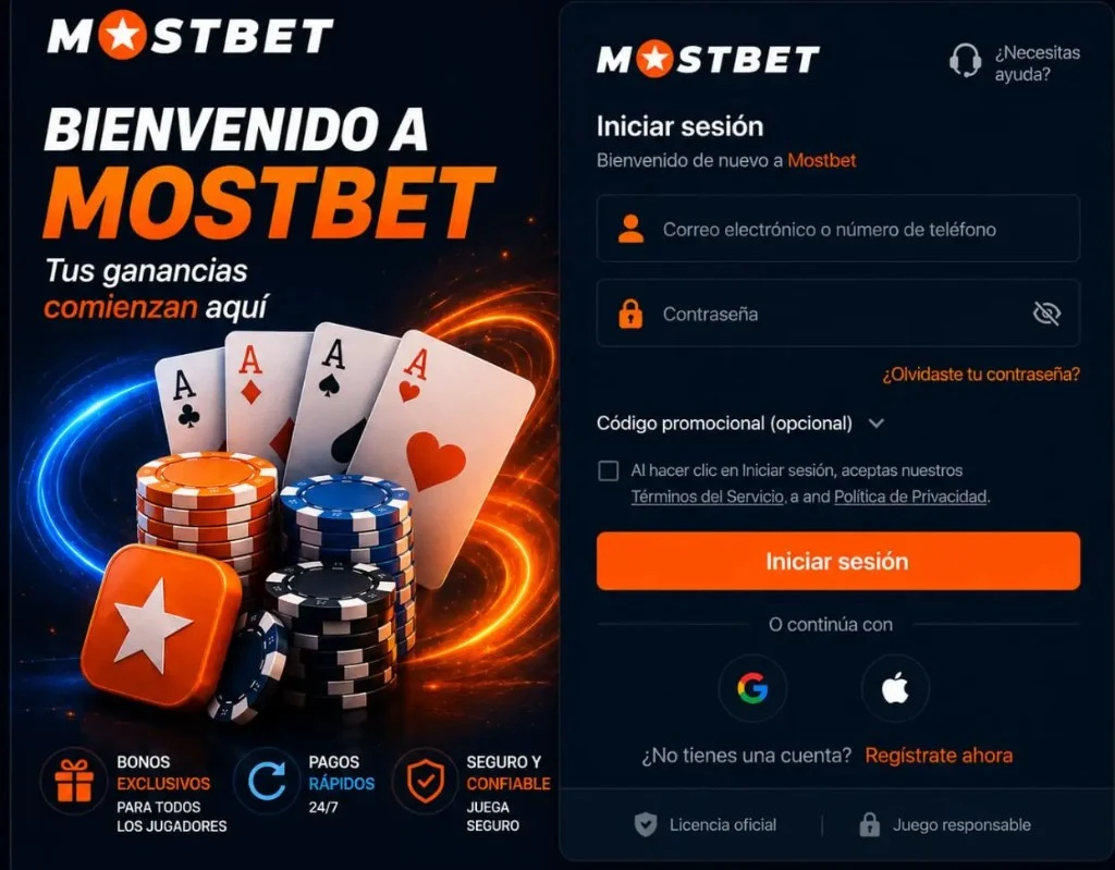 Mostbet login Colombia: bienvenida al operador con ingreso seguro para usuarios registrados.